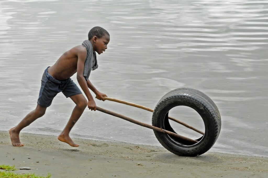 boy, ghana, game, nature, beach